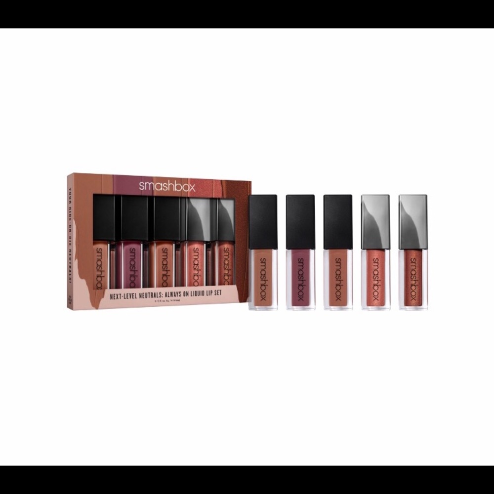 NWT Auth Smashbox Always on Matte Lip Neutrals Set